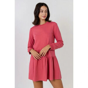 English Factory NWT Knit Unbalanced Seam Dress in Berry Size Medium